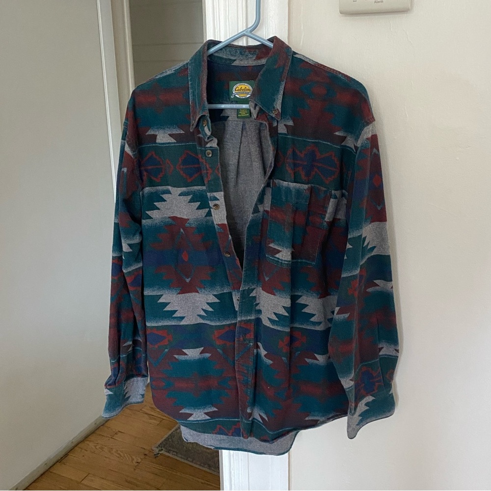 Vintage Chamois Cabela’s Aztec Button Down